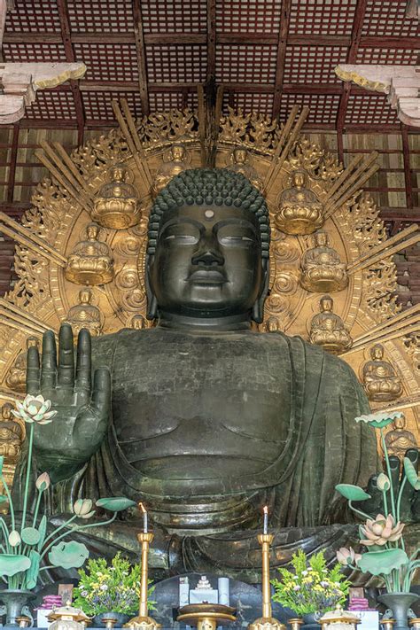 The great Buddha at Todai-ji Temple. Nara, Japan. Photograph by Manuel Ascanio - Fine Art America