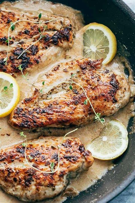 Creamy Lemon Chicken with Thyme - Spend With Pennies