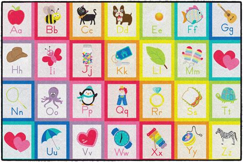 Alphabet Rug for Classroom | Alphabet Carpet with Pictures — CM School Supply