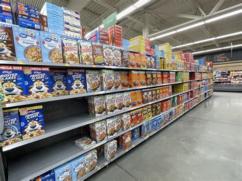 Walmart Grocery Store Interior Cereal Aisle Side View Editorial Photo ...