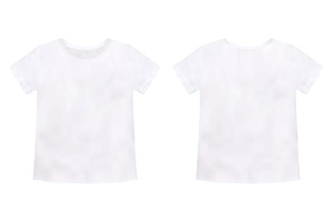 Children's t-shirt mockup isolated on white background. Unisex tee template 5592778 Vector Art ...