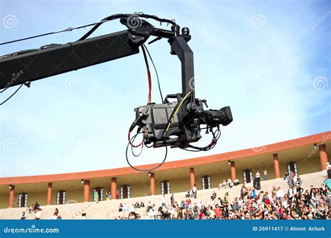 JIB crane camera stock image. Image of equipment, many - 26911417