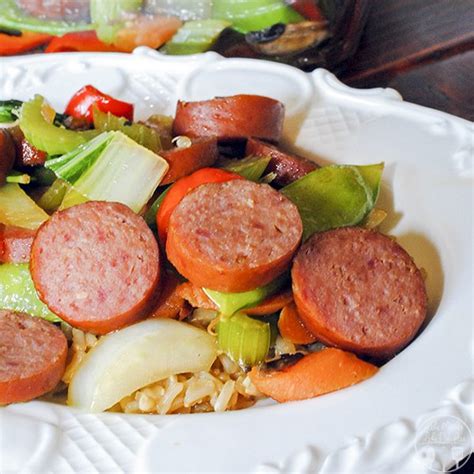 Polska Kielbasa Stir Fry - Like Mother, Like Daughter