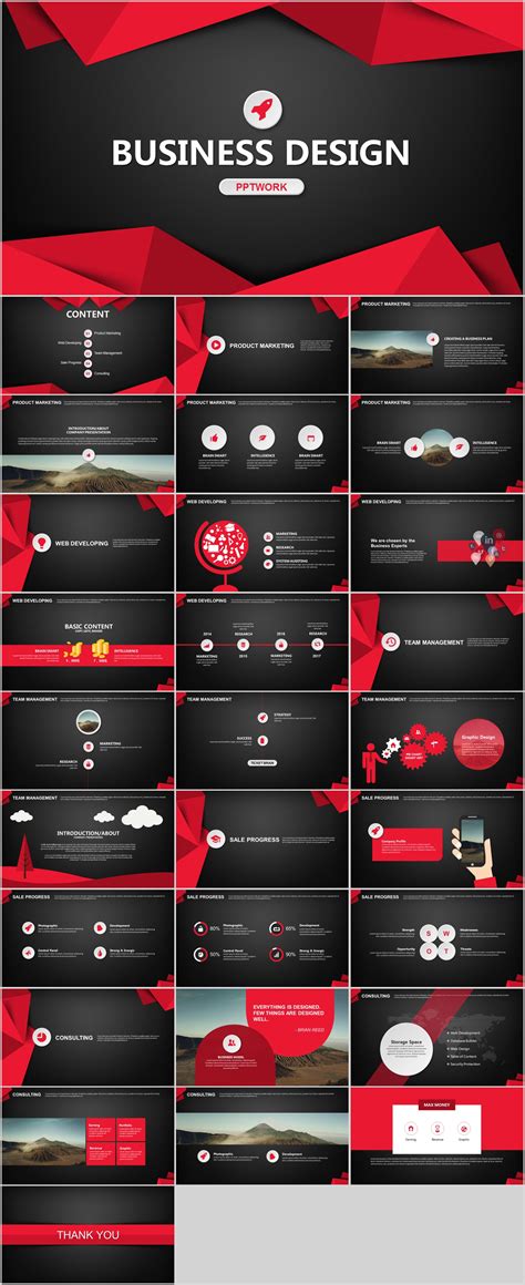 Red And Black Powerpoint Template