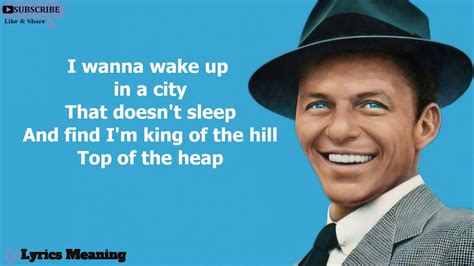 Frank Sinatra - New York, New York | Lyrics Meaning Chords - Chordify