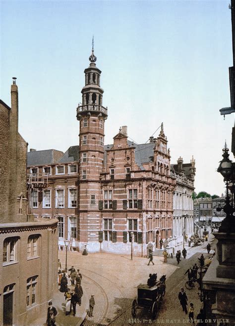 Old City Hall of The Hague, Netherlands in 1900. image - Free stock photo - Public Domain photo ...