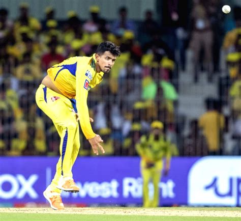 Chennai : CSK bowler Maheesh Theekshana bowls