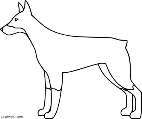 Doberman Coloring Pages | Coloring pages, Doberman, Color