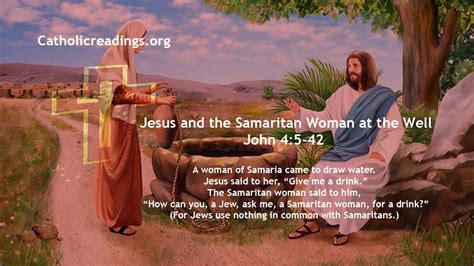 Jesus and the Samaritan Woman at the Well - John 4:5-42 - Bible Verse of the Day