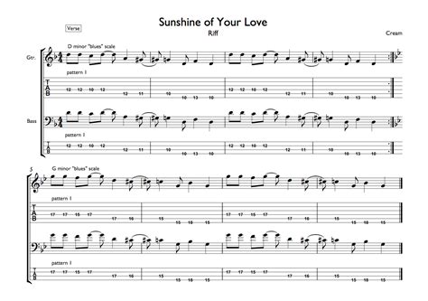 "Sunshine of Your Love" Riff Tab - Guitar Music Theory by Desi Serna