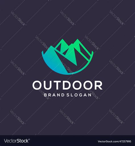 Mountain logo design with modern creative style Vector Image