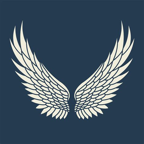 Vector logo icon white angel wings 19817470 Vector Art at Vecteezy