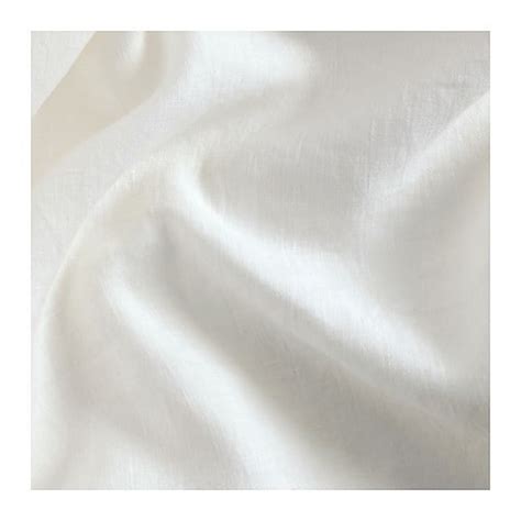 IKEA Aina Curtains Drapes WHITE Off-White LINEN Flax 98" Long