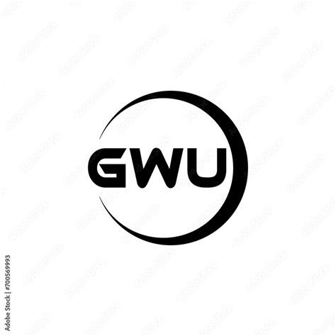 GWU letter logo design with white background in illustrator, cube logo ...