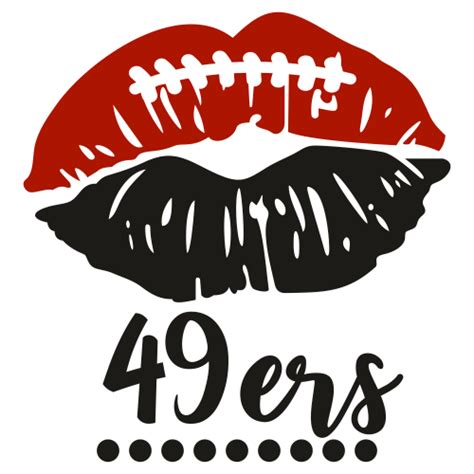 San Francisco 49ers Lips SVG | 49ers Lips vector File