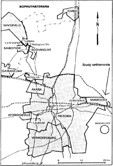 Map of Pretoria showing location of Mamelodi. | Download Scientific Diagram