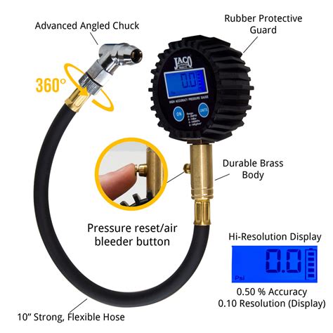 ElitePro™ Digital Tire Pressure Gauge - Professional Accuracy - 200 PSI