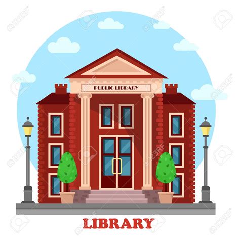 Cartoon Library Building Clip Art