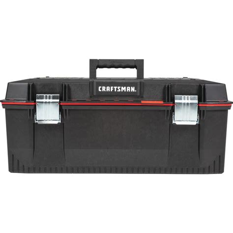 CRAFTSMAN Pro 28-in Red Plastic Lockable Tool Box at Lowes.com