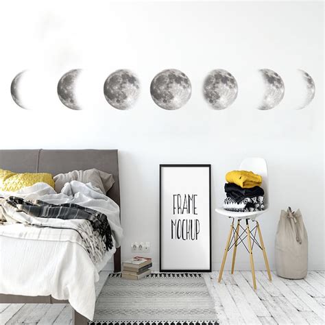 Moon Phases Wall Decal Moon Cycle Wall Decor Office Decor | Etsy