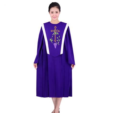 Choir Robe Red Purple Navy Blue Green Murphy Anthem Church Singing Costume Christian church ...