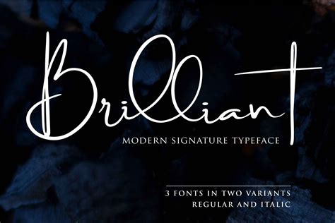 Brilliant - 3 Signature Font (69992) | Script | Font Bundles