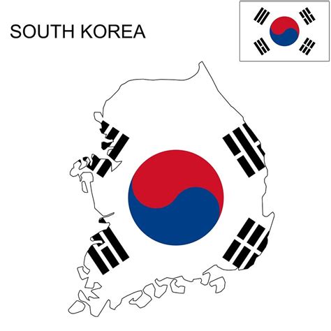 South Korea Flag Map and Meaning | Mappr