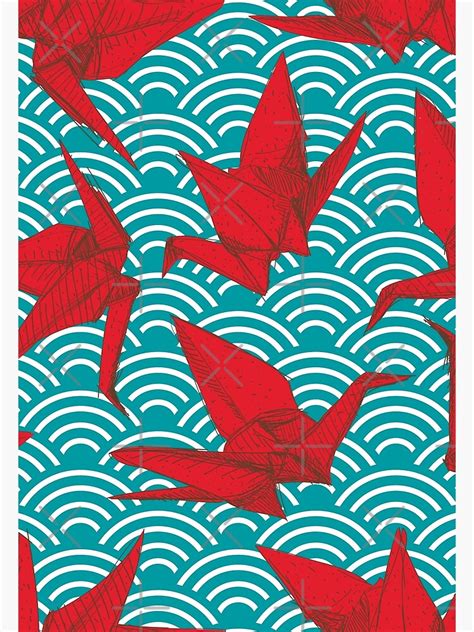 "Red Origami Birds" Photographic Print by EkaterinaP | Redbubble