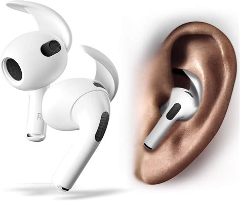 com: PZOZ 2 Pairs AirPods 3 Ear Hooks, Silicone Anti-Slip in-Ear ...