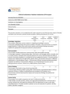 Clinical Evaluations: Student Evaluation of Preceptor | Preceptor ...