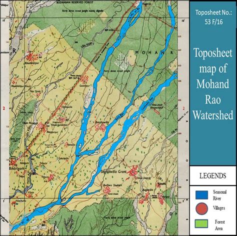 Toposheet map of Mohand Rao watershed in Uttarakhand, India. | Download Scientific Diagram