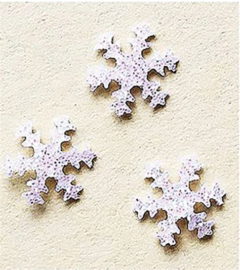 Miniature White Glitter Snowflakes - Christmas Miniatures - Christmas and Winter - Holiday ...