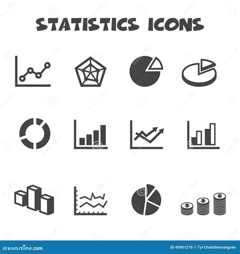 Statistics icons stock vector. Image of graphic, market - 40981276