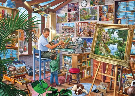 A Work of Art - 1000 Pieces by Gibsons | Puzzle art, Art, Artist studio