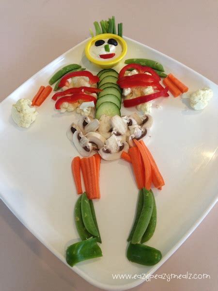 Halloween: Skeleton Veggie Tray - Easy Peasy Meals