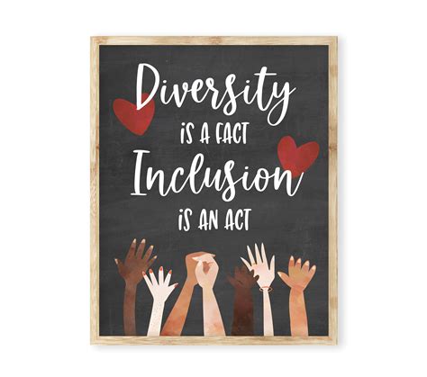 Diversity is a Fact Inclusion is an Act Motivational | Etsy