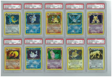 Pokemon Legendary Collection Complete 110 Set - All Holos PSA Graded ...