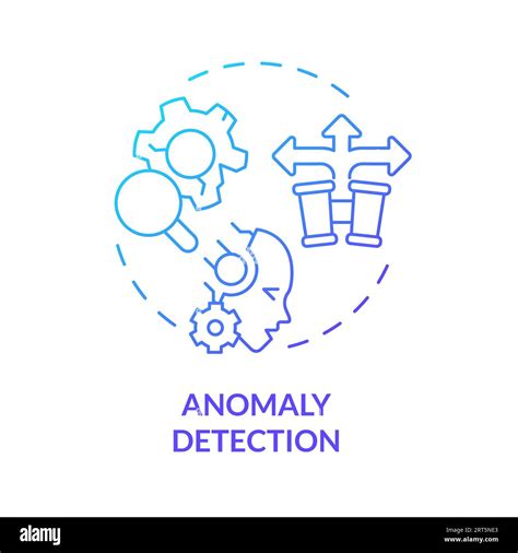 2D thin linear gradient anomaly detection icon Stock Vector Image & Art ...