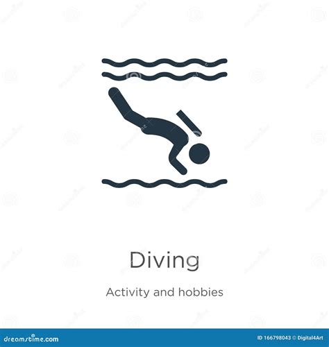 Diving Icon Vector. Trendy Flat Diving Icon from Activities Collection Isolated on White ...