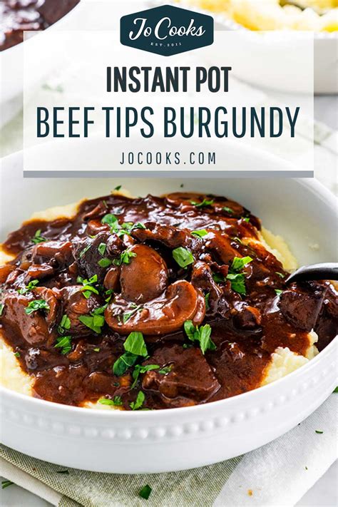 Instant Pot Beef Burgundy - Jo Cooks