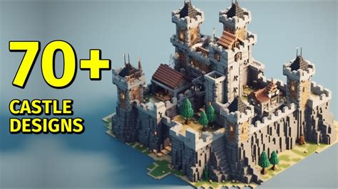 70+ Minecraft Castle Designs For Survival Minecraft - YouTube