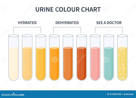 Urine Color Chart Illustration Of Dehydration Level | CartoonDealer.com #274853256