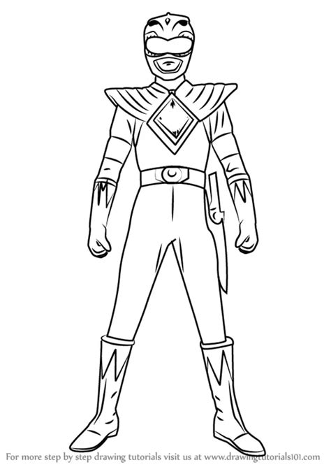 Learn How to Draw Green Ranger from Power Rangers (Power Rangers) Step ...