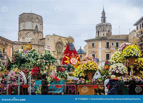 Plaza De La Virgen in Valencia, Spain Editorial Photography - Image of ...