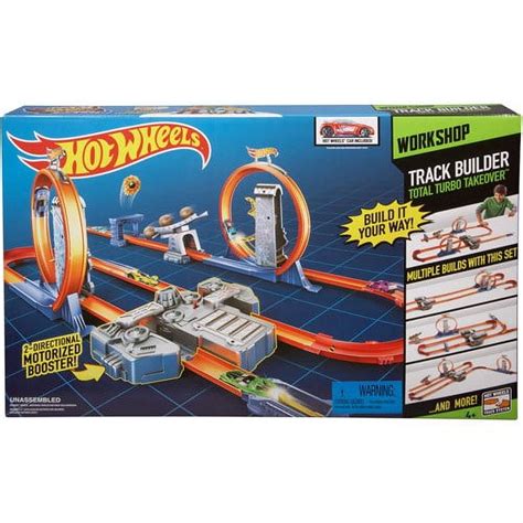 Hot Wheels Track Builder Total Turbo Takeover Track Set, Toy for Kids ...