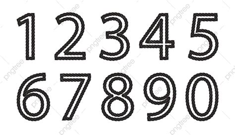 Number Clipart Black And White