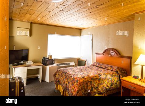 Road motel room interior Stock Photo - Alamy