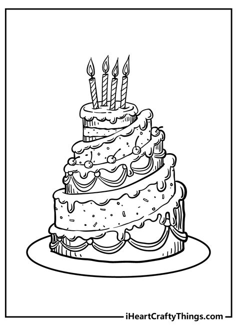 Cake Coloring Pages (Updated 2021)