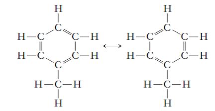 Solved: We can write two resonance structures for toluene, C6H5CH3 ...