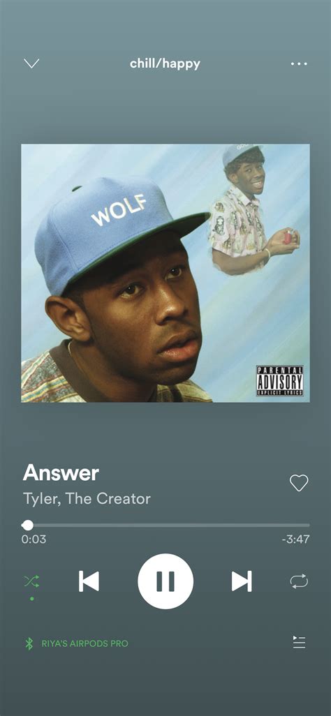 Tyler The Creator Answer Quotes